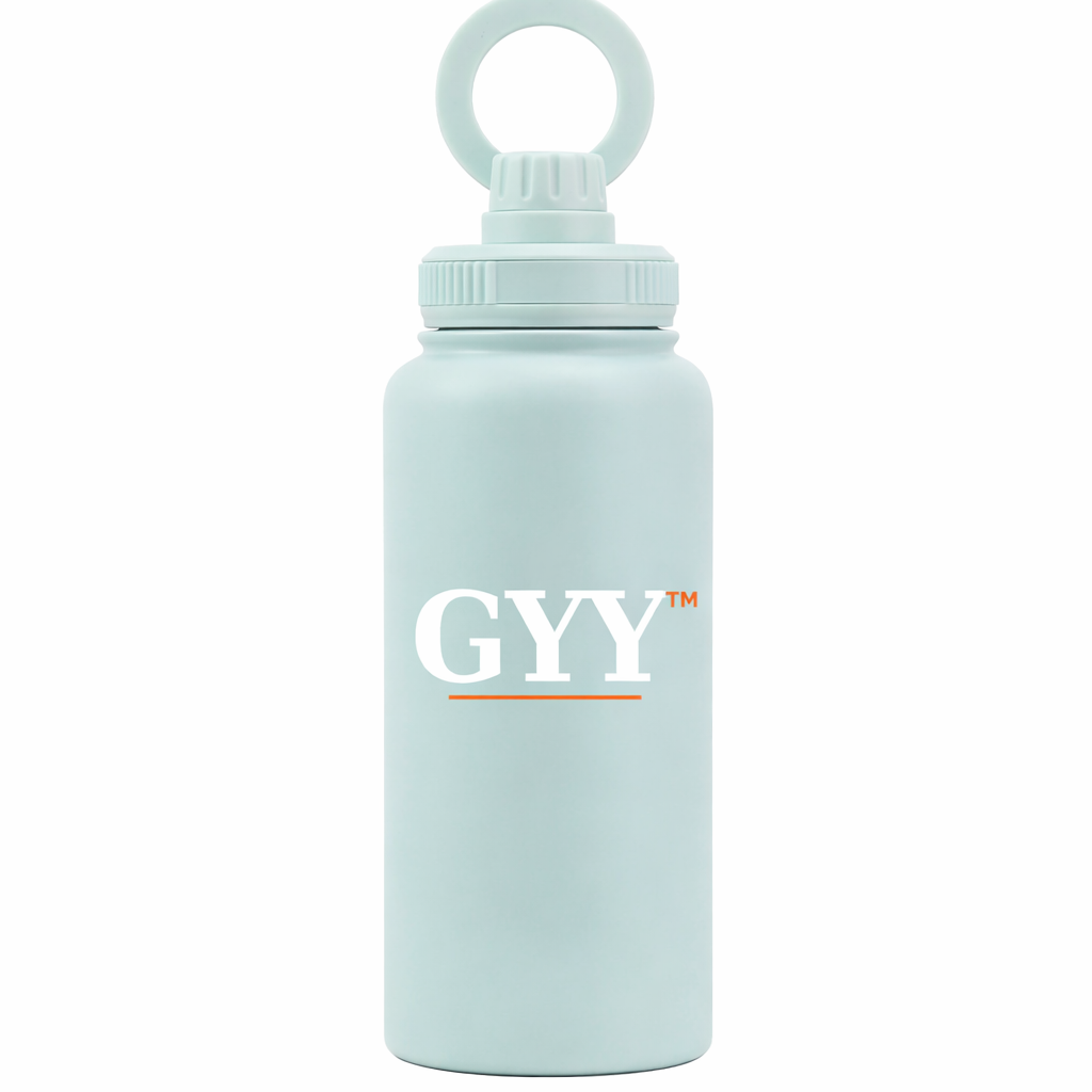 GYY Life mint green insulated water bottle - double wall stainless steel with magnetic lid